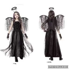 Dark Angel Costume girls goth dress and accessories size XL 14-16
